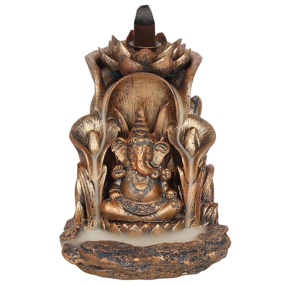 Bronze Ganesh Backflow Incense Burner - £23.5 - Incense Holders 