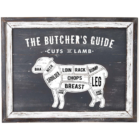 Butchers Cuts Lamb Wall Plaque - £69.95 - Wall Plaques > Wall Plaques > Quotations 