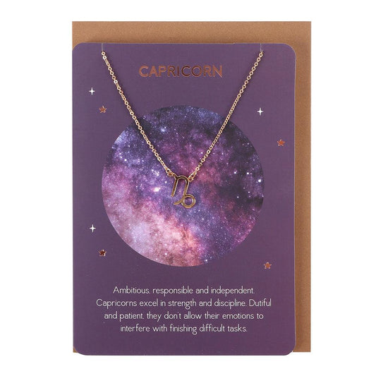 Capricorn Zodiac Necklace Card - £12.99 - Jewellery 