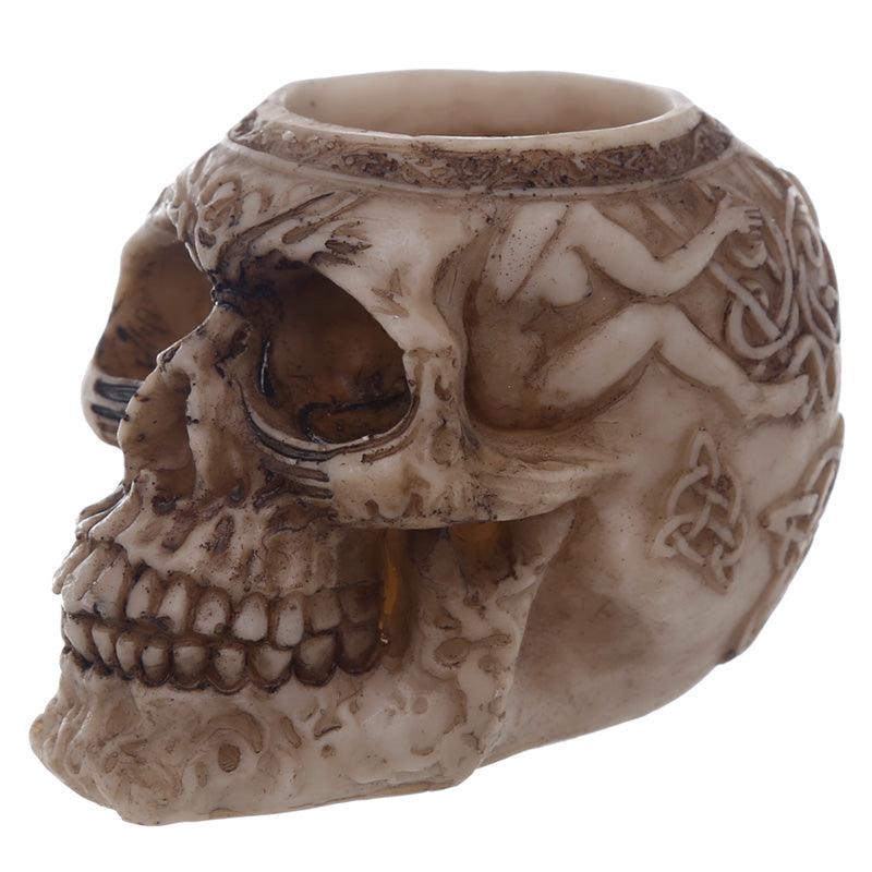 Celtic Skull Head Tea Light Holder - £7.99 - 