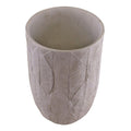 Cement Embossed Leaf Vase, 21.5cm - £27.99 - Planters, Vases & Plant Stands 