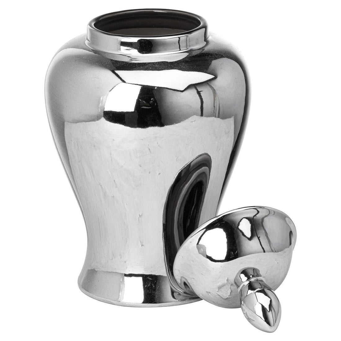 Chrome Ginger Jar - £49.95 - Gifts & Accessories > Ornaments > Ornaments 