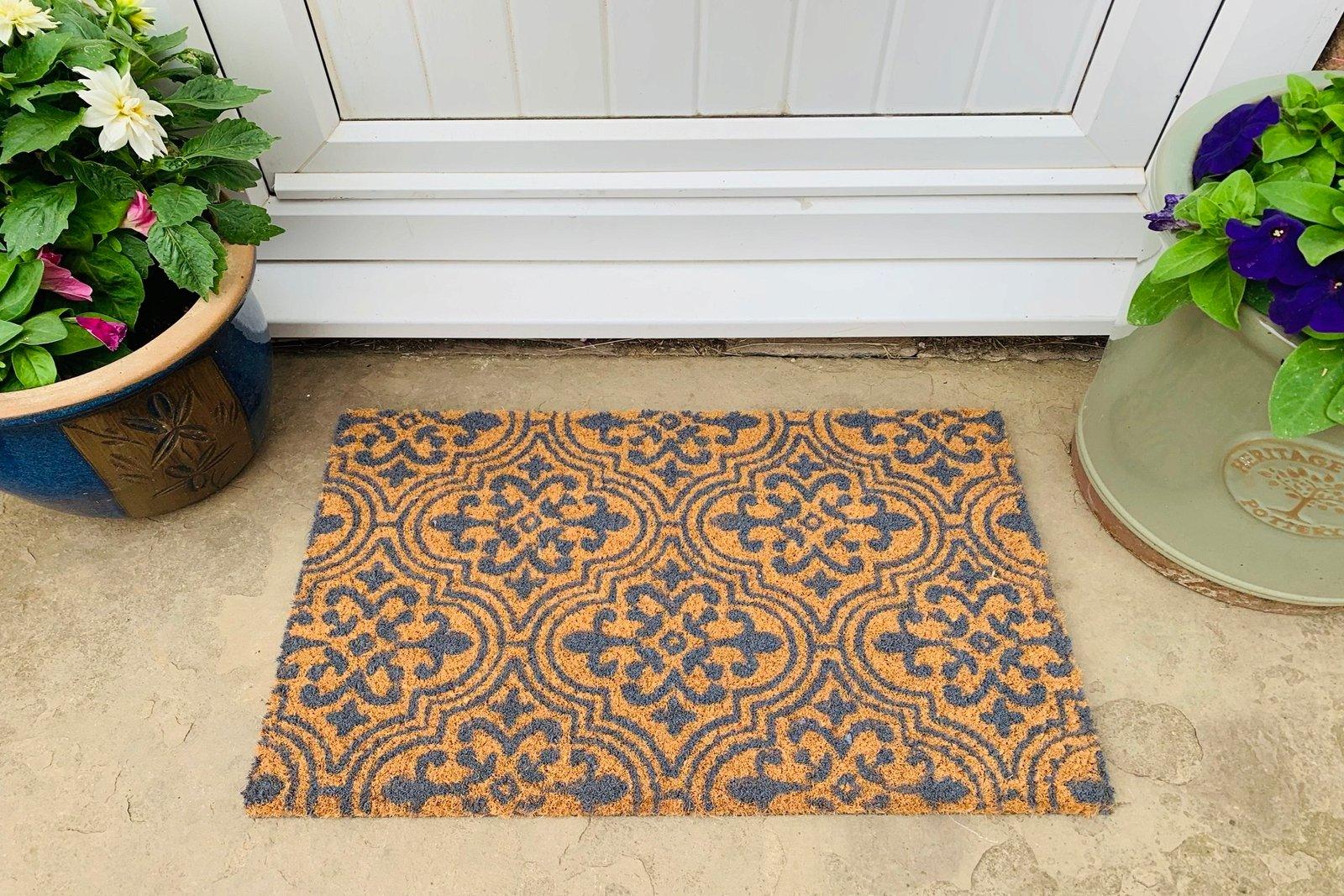 Coir Doormat Serenity Tile Design 40x60cm-Doormats