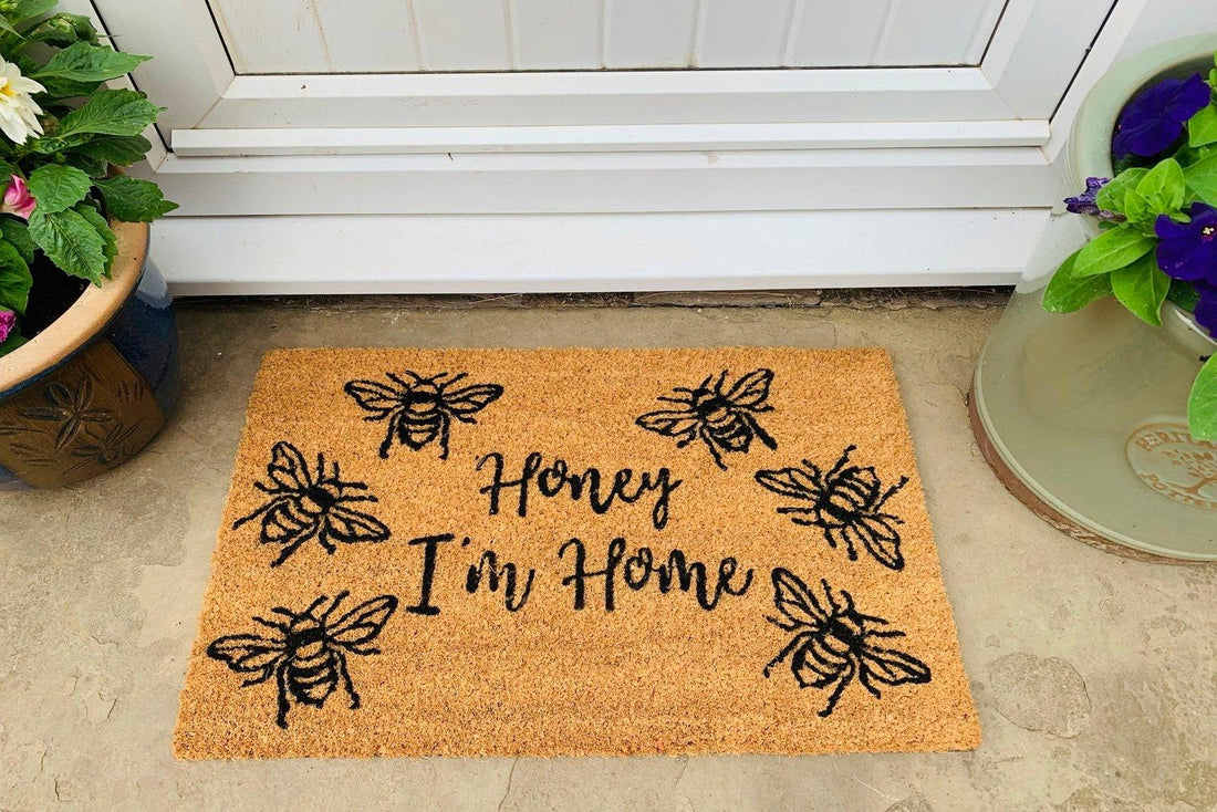 Coir Doormat with "Honey I'm Home" - £22.99 - Doormats 