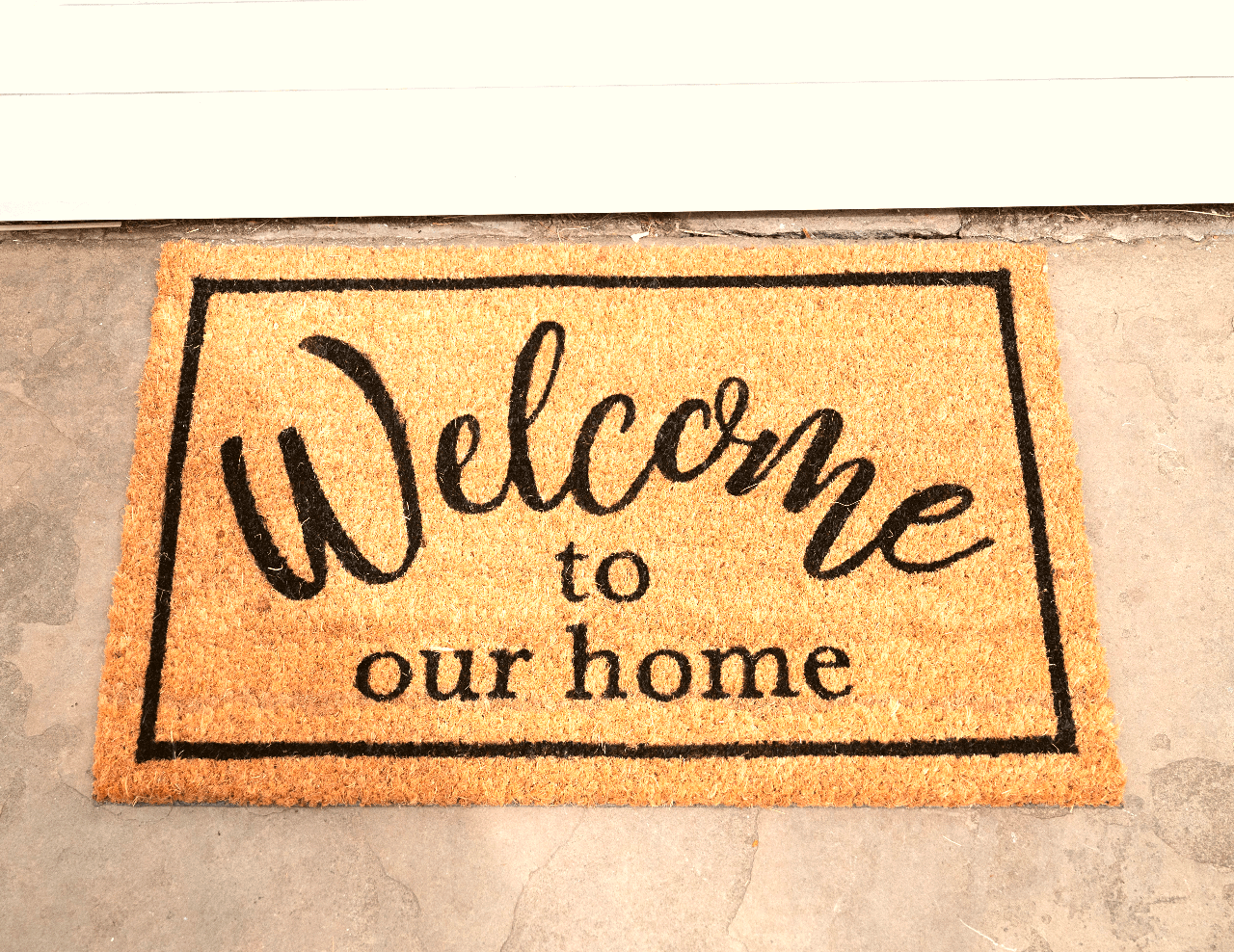 Coir Doormat with "Welcome To Our Home"-Doormats