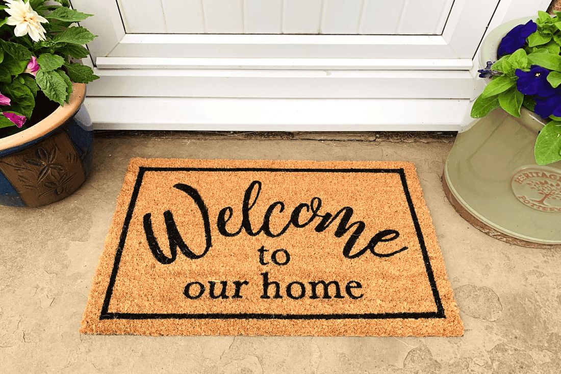 Coir Doormat with "Welcome To Our Home" - £22.99 - Doormats 