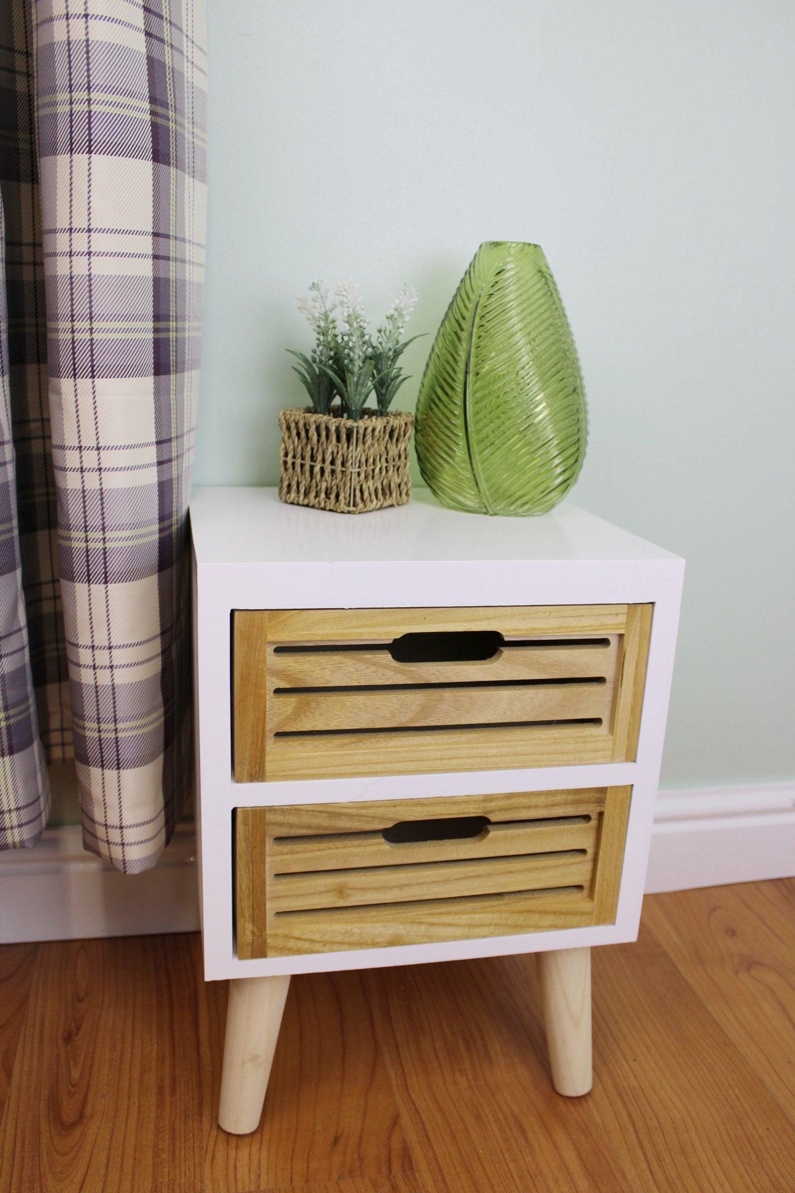 Compact 2 Drawer Unit with Removable Legs-Storage Units