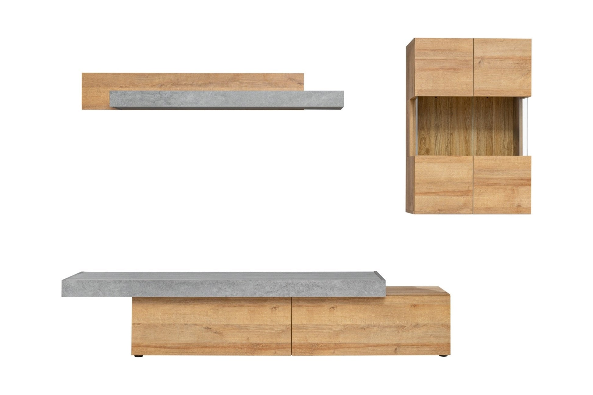 Concrete Entertainment Unit-Wall Unit