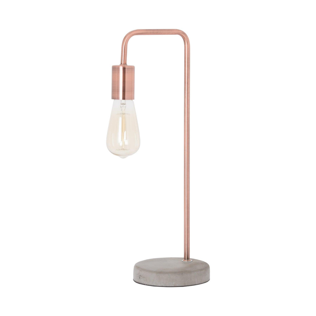 Copper Industrial Lamp With Stone Base - £49.95 - Lighting > Table Lamps > Lighting 
