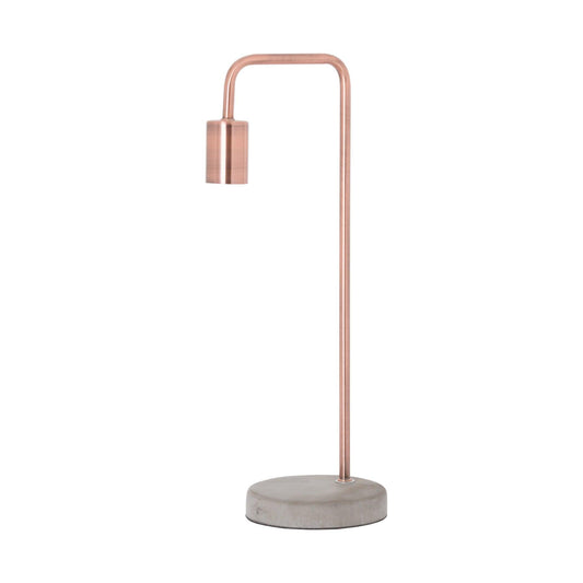 Copper Industrial Lamp With Stone Base - £49.95 - Lighting > Table Lamps > Lighting 