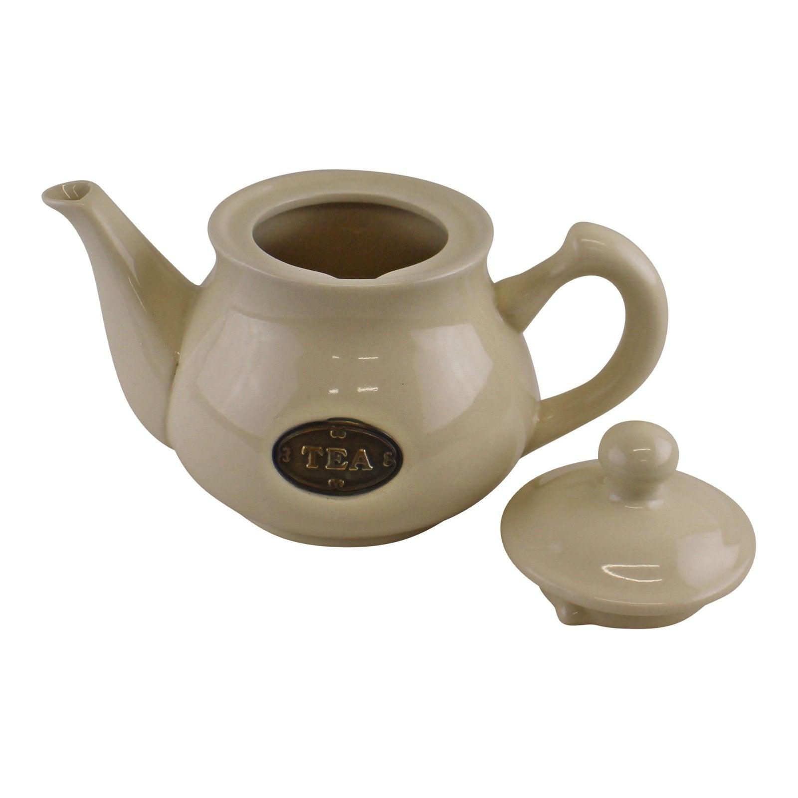 Country Cottage Cream Ceramic Teapot - £27.99 - Kitchen Storage 