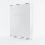 Double (140cm) Vertical Wall Bed (Spring Lift) White Matt