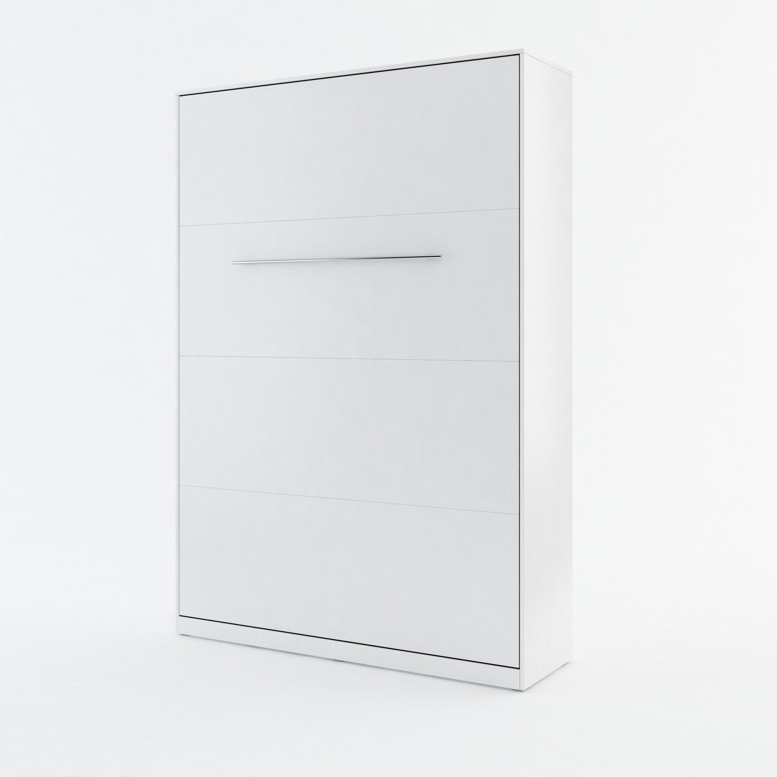 Double (140cm) Vertical Wall Bed (Spring Lift) White Matt
