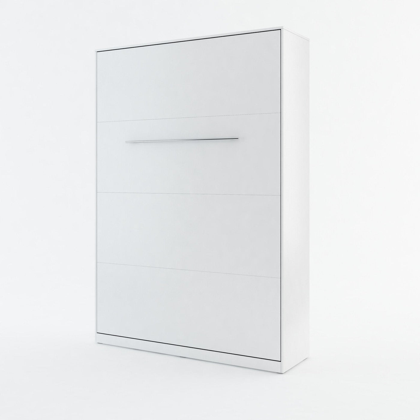 Double (140cm) Vertical Wall Bed (Spring Lift) White Matt