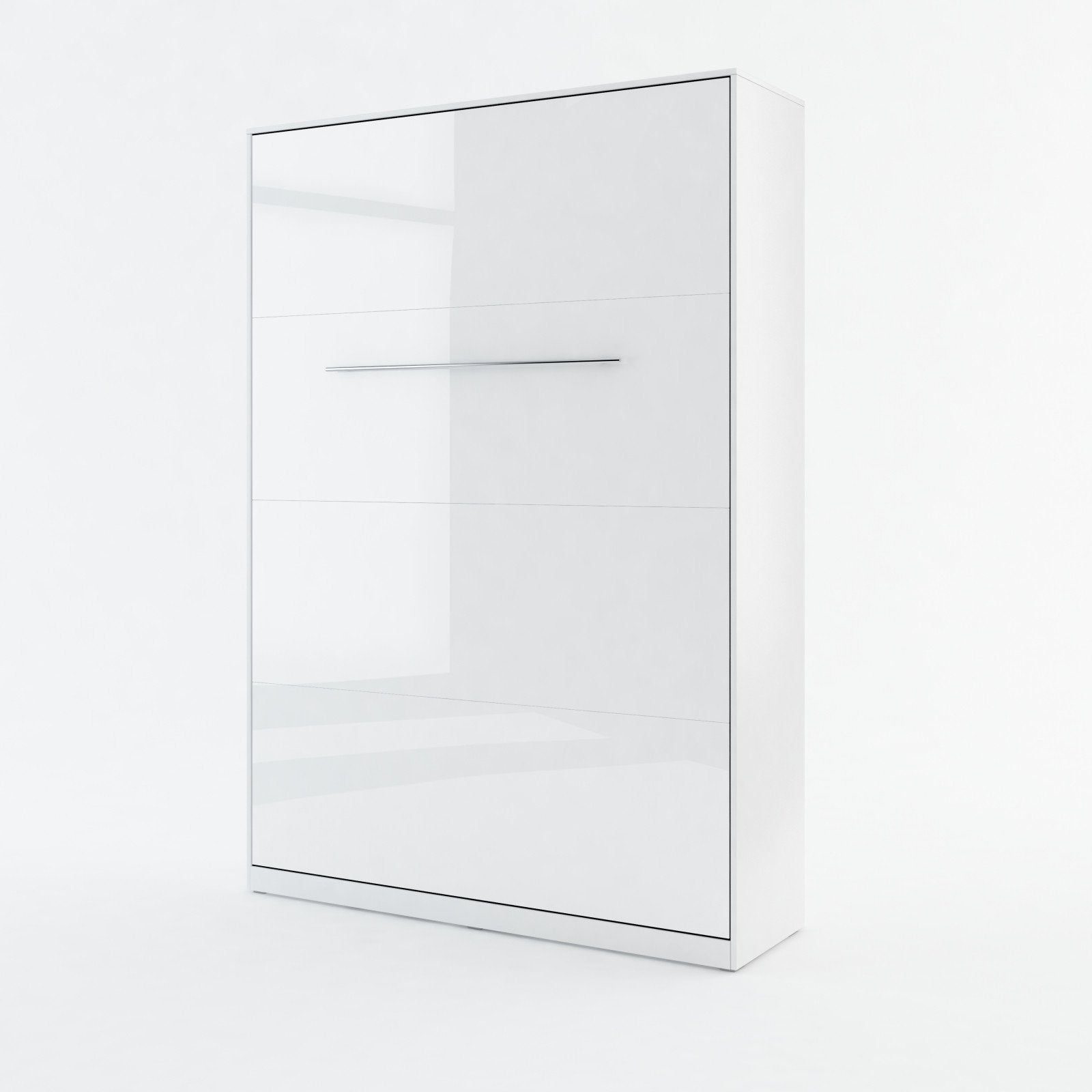 Double (140cm) Vertical Wall Bed (Spring Lift) White Gloss