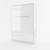 Double (140cm) Vertical Wall Bed (Spring Lift) White Gloss