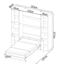 CP-02 Vertical Wall Bed Concept 120cm with Storage Cabinet-Wall Bed with Storage Unit