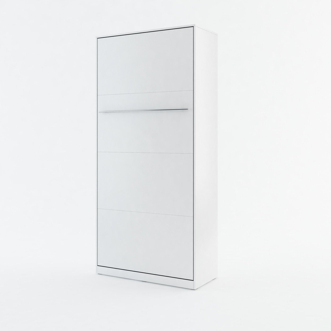 Single (90cm) Vertical Wall Bed (Spring Lift) White Matt