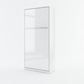 Single (90cm) Vertical Wall Bed (Spring Lift) White Gloss