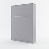 Vertical Folding Wall Bed – Single 90cm | Space Saving Pull Down Bed with Spring Mechanism & Safety Lock Grey Matt 90 x 200cm
