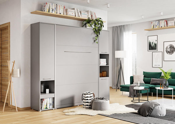 Single (90cm) Vertical Wall Bed with Cabinet