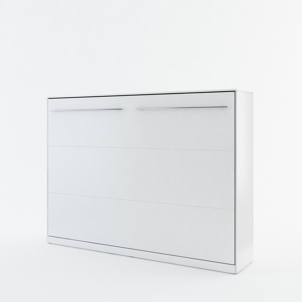 Double (140cm) Horizontal Wall Bed (Spring Lift) White Matt