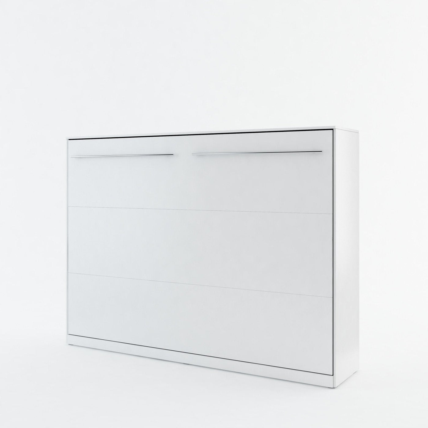 Double (140cm) Horizontal Wall Bed (Spring Lift) White Matt