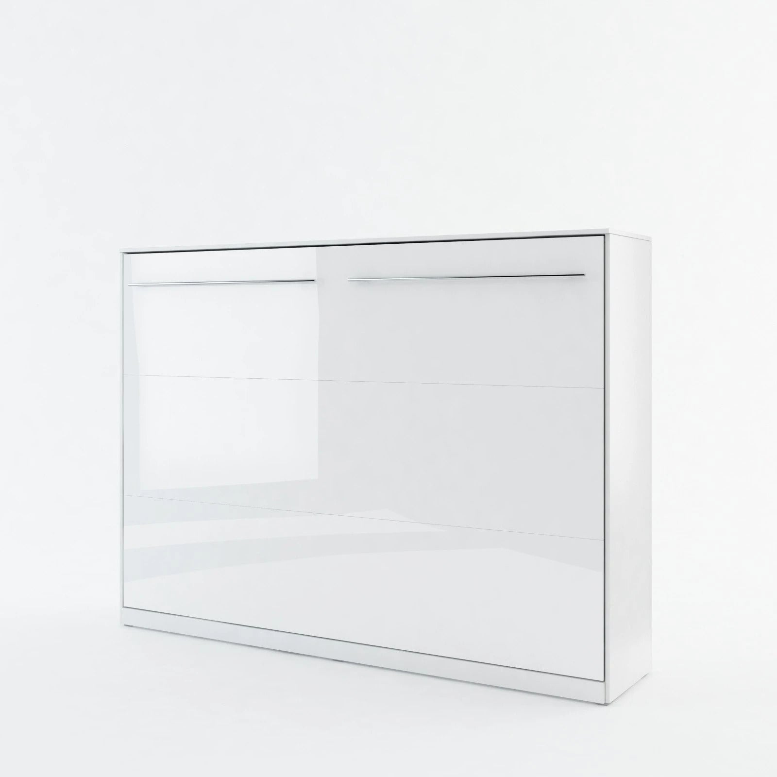 Double (140cm) Horizontal Wall Bed (Spring Lift) White Gloss