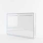 Double (140cm) Horizontal Wall Bed (Spring Lift) White Gloss
