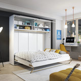 Double (140cm) Horizontal Wall Bed with Cabinet