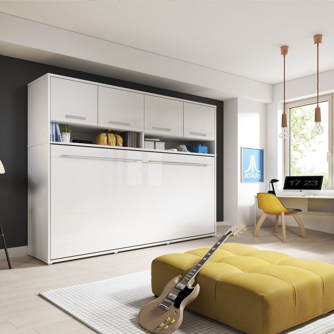 Horizontal Wall Bed with Over Bed Unit Small Double 120cm | CP-05 ...
