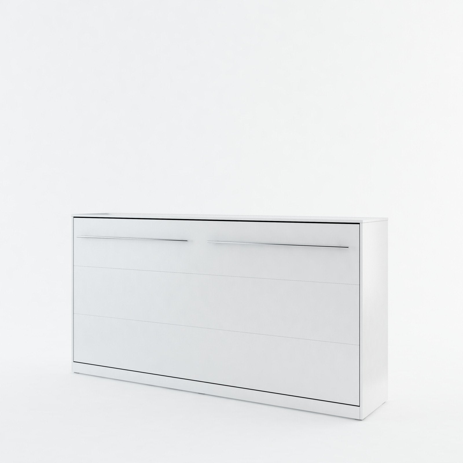 Single (90cm) Horizontal Wall Bed (Spring Lift) White Matt