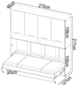 CP-06 Horizontal Wall Bed Concept 90cm with Over Bed Unit-Wall Bed with Storage Unit