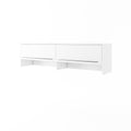 CP-09 Over Bed Unit for Horizontal Wall Bed Concept 140cm White Matt Wall Bed with Storage Unit 