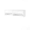 CP-09 Over Bed Unit for Horizontal Wall Bed Concept 140cm White Gloss Wall Bed with Storage Unit 