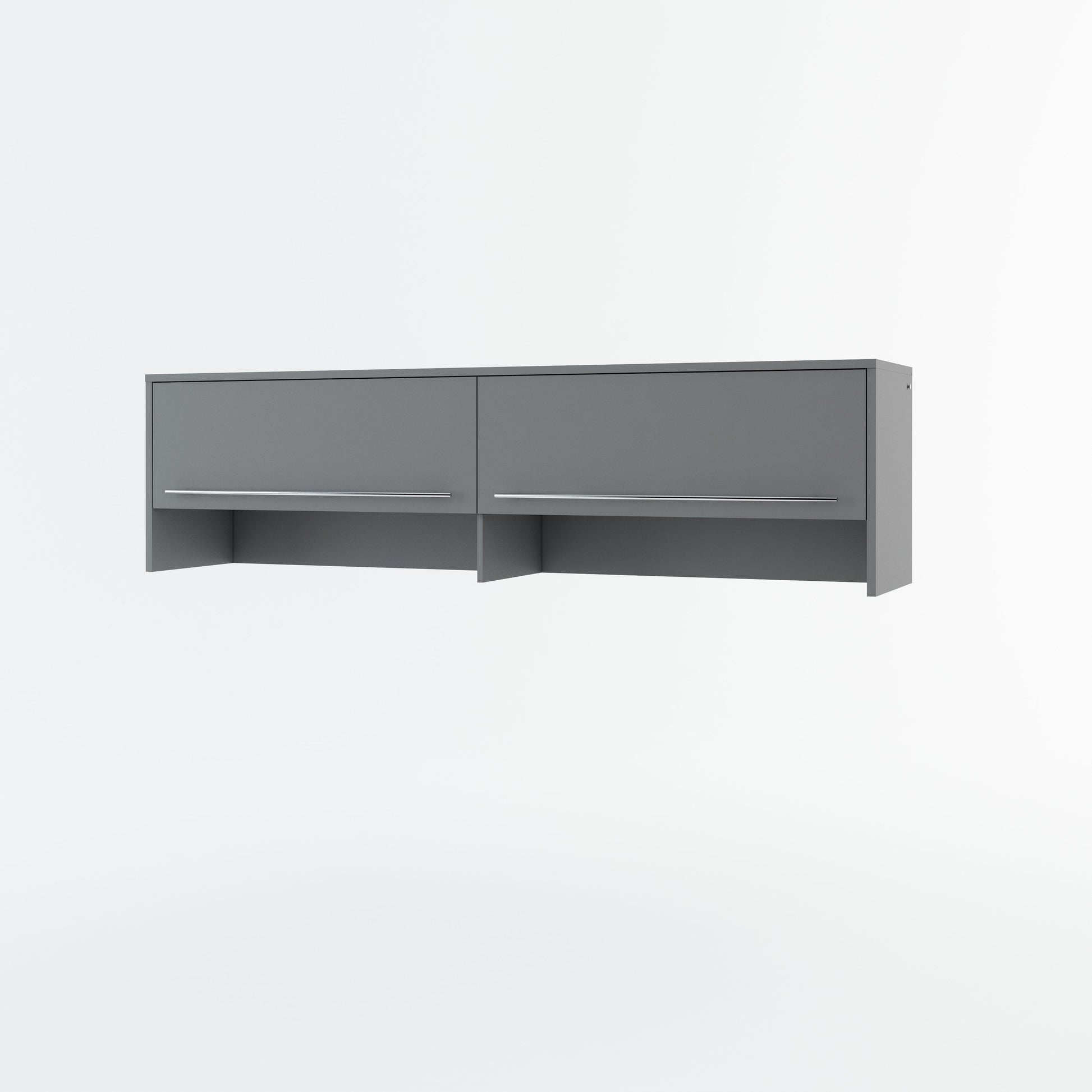 CP-09 Over Bed Unit for Horizontal Wall Bed Concept 140cm Grey Matt Wall Bed with Storage Unit 