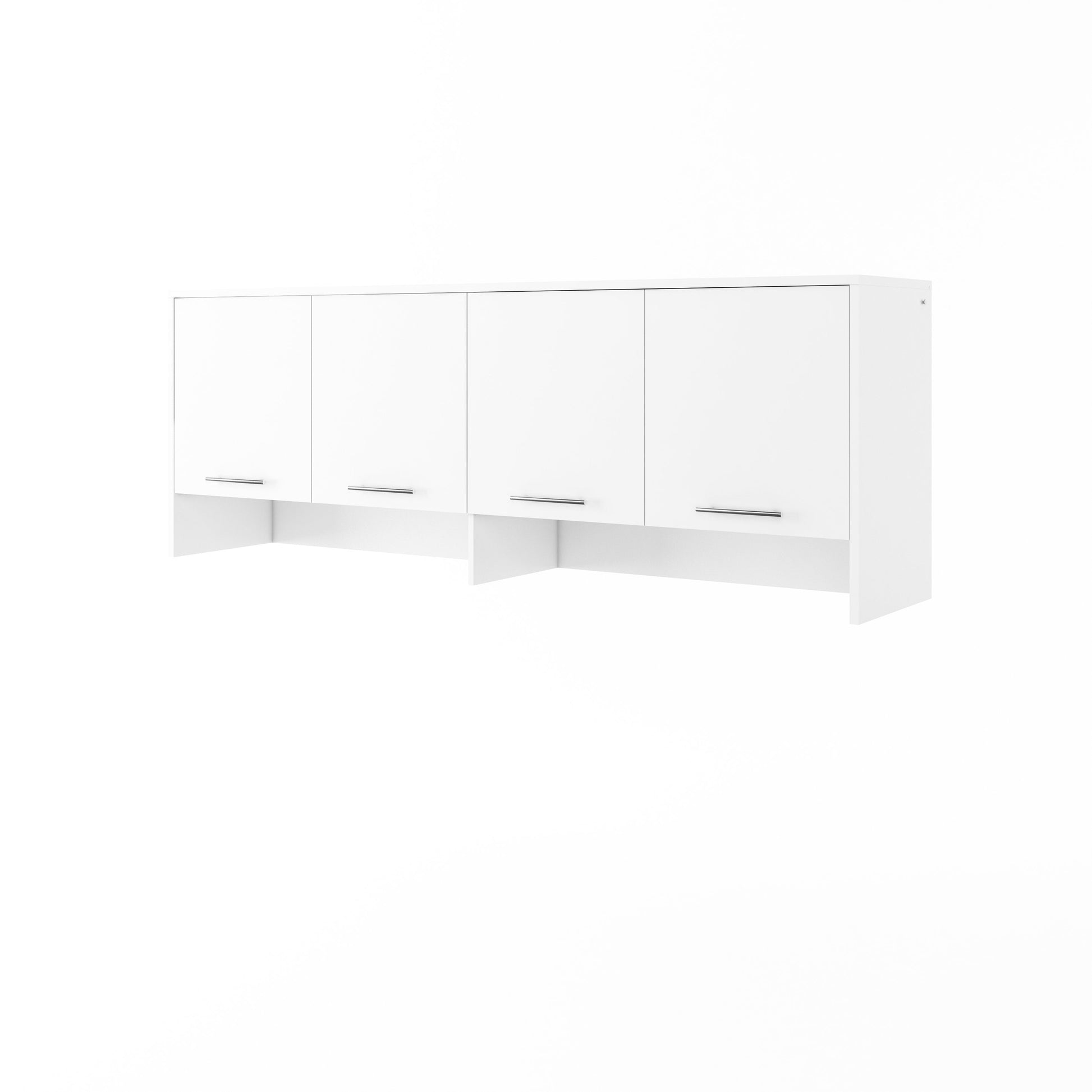 CP-10 Over Bed Unit for Horizontal Wall Bed Concept 120cm White Matt Wall Bed with Storage Unit 