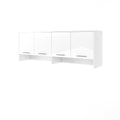 CP-10 Over Bed Unit for Horizontal Wall Bed Concept 120cm White Gloss Wall Bed with Storage Unit 