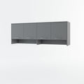 CP-10 Over Bed Unit for Horizontal Wall Bed Concept 120cm Grey Matt Wall Bed with Storage Unit 