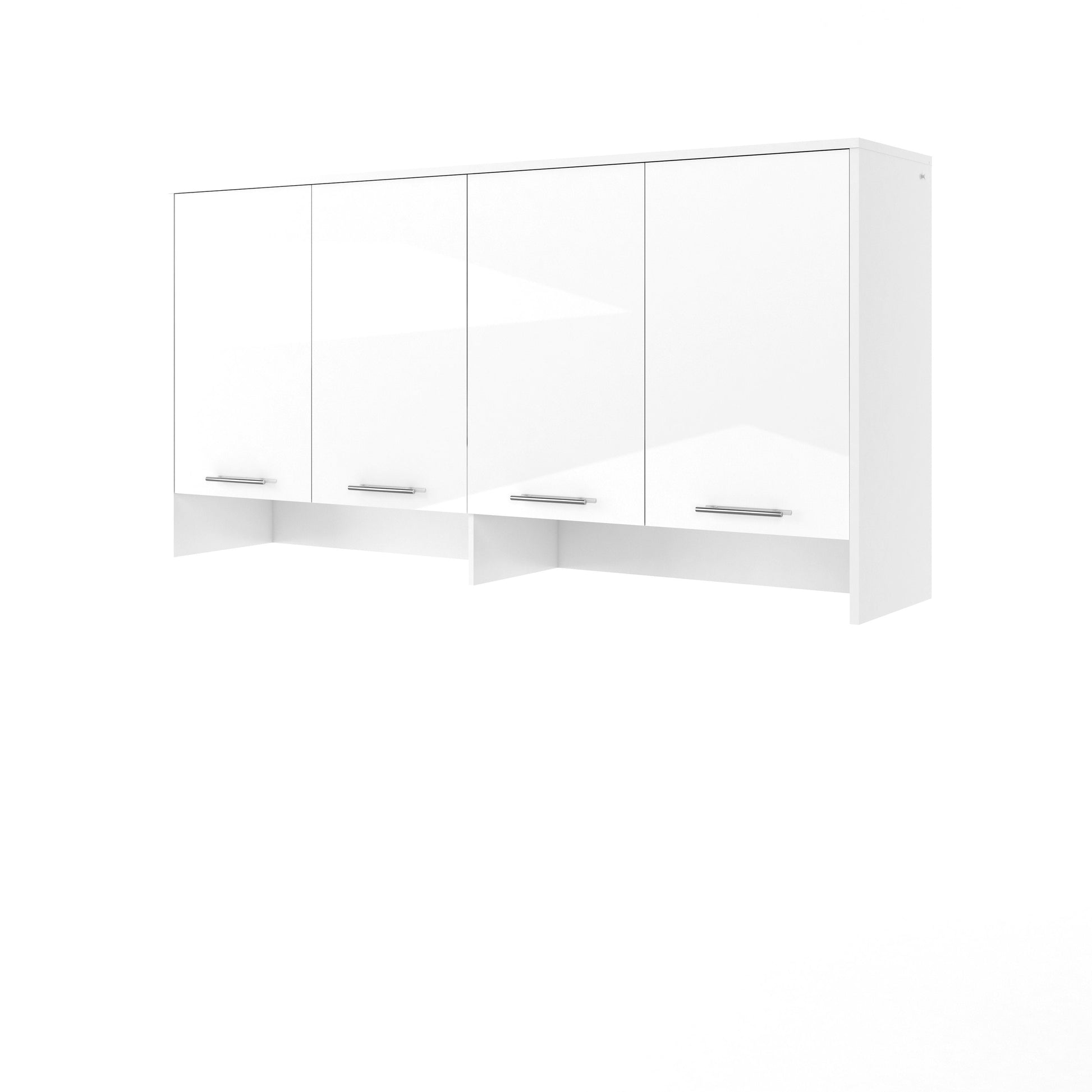 CP-11 Over Bed Unit for Horizontal Wall Bed Concept 90cm White Gloss Wall Bed with Storage Unit 