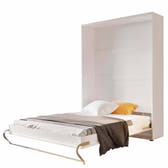 Vertical Folding Wall Bed – Double 140cm | Space Saving Pull Down Bed with Spring Mechanism & Safety Lock