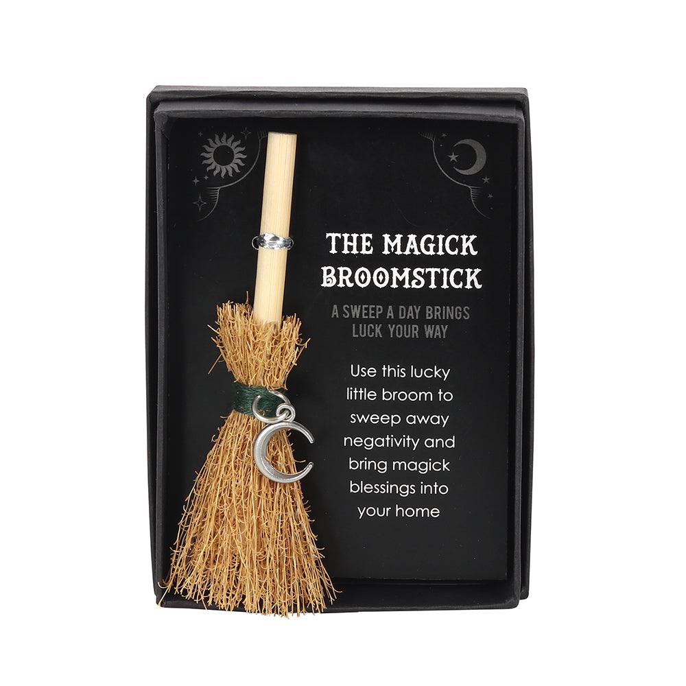 Crescent Moon Mini Magick Broomstick - £7.5 - Ornaments 