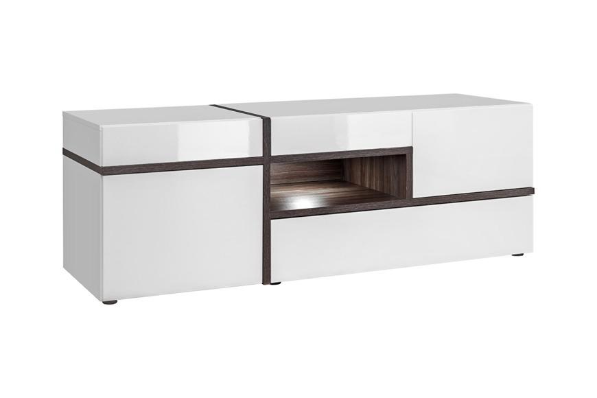 Cross TV Cabinet - White Gloss / 150cm - Living Room