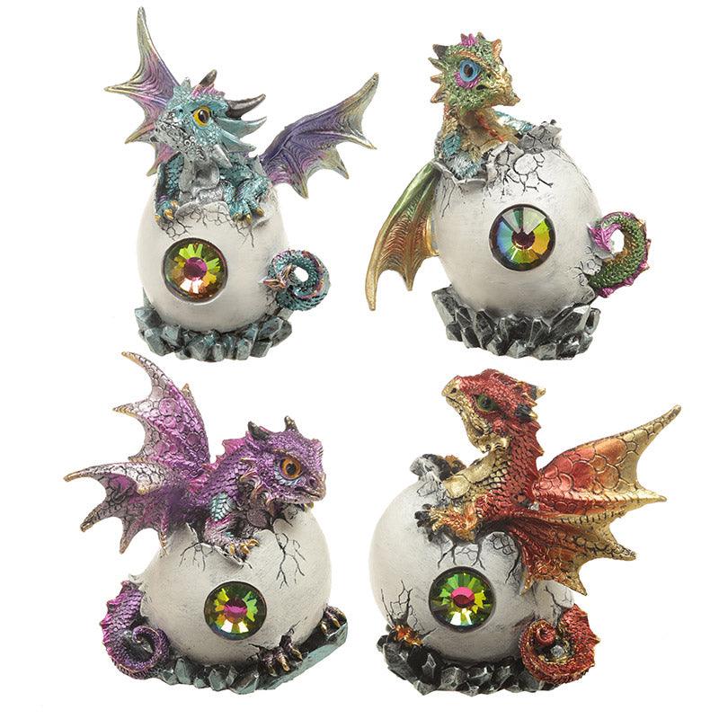 Crystal Birth Fantasy Nightmare Dragon Figurine - £21.49 - 