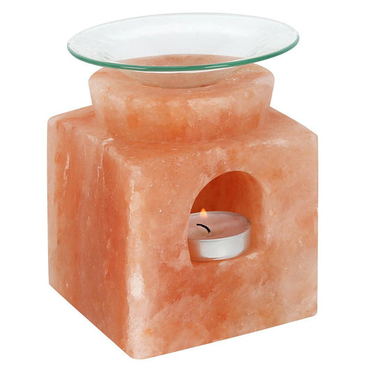 Cube Himalayan Salt Oil Burner - £22.5 - Oil Burners 
