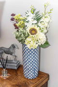 Daisy Chain Blue & White Floral Umbrella Stand - £59.99 - Umbrella Stands 