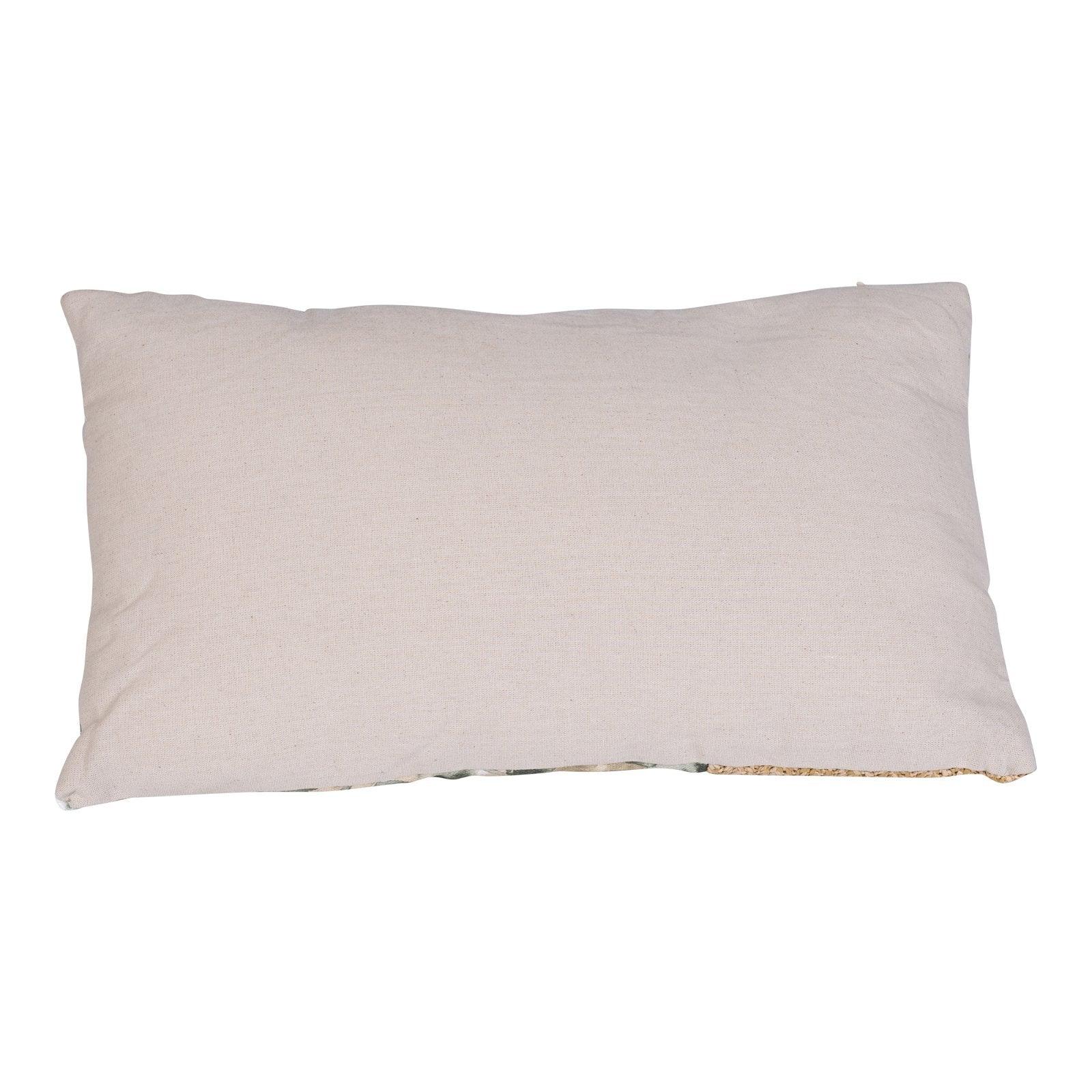 Daisy Leaf Print Scatter Cushion 49cm-Throw Pillows