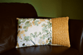 Daisy Leaf Print Scatter Cushion 49cm-Throw Pillows