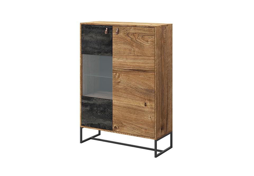 Dark Display Cabinet - £199.8 - Living Room Display Cabinet 