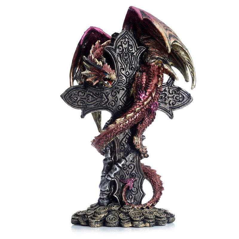 Dark Legends Celtic Cross Treasure Guardian Dragon - £39.99 - 